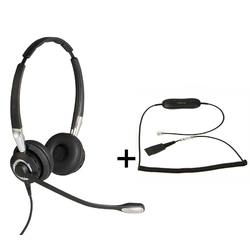 Jabra BIZ 2400 II Duo QD/GN1216 [88001-04] - Телефонная гарнитура в комплекте с переходником Jabra GN1216