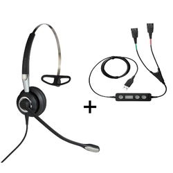 Jabra BIZ 2400 II Mono QD/Link 265 [265-09] - Телефонная гарнитура в комплекте с переходником Jabra Link 265