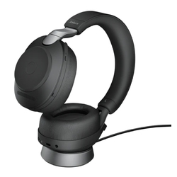 Jabra Evolve2 85, Link380a Stereo Stand Black [28599-999-989] - Беспроводная стерео гарнитура, MS, USB-A+зарядная подставка