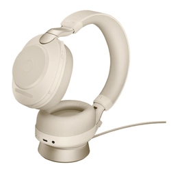 Jabra Evolve2 85, Link380c Stereo Stand Beige [28599-999-888] - Беспроводная стерео гарнитура, MS, USB-C