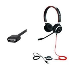 Jabra EVOLVE 40 MS Stereo USB-C [6399-823-189] - USB гарнитура, подключение с USB-C, MS Lync