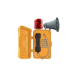 J&R JR101-FK-Y-HB-SIP - Промышленный SIP телефон с крышкой, проблесковым маячком, громкоговорителем, DC 5V или PoE, 2 SIP аккаунта 