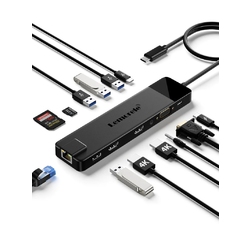 Lemorele Docking Station USB C Dual HDMI 4K -13 en 1 - Док-станция