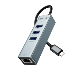 Lemorele USB C to Ethernet Adapter 4-in-1 - Док станция