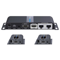 Lenkeng LKV712Pro - Разветвитель-удлинитель 1*2 HDMI, ИК, CAT6, до 40 метров