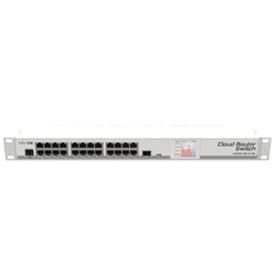 Mikrotik CRS125-24G-1S-RM - Маршрутизатор с оптическим SFP портом, 24 гигабитными сетевыми портами и сенсорным экраном