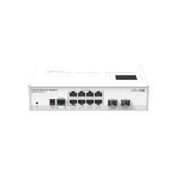 Mikrotik CRS210-8G-2S+IN  - Маршрутизатор-коммутатор с двумя оптическим SFP+ портами, 9 гигабитными сетевыми портами