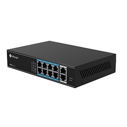 Milesight PoE Switch MS-S0208-EL - Коммутатор, 8X10/100Mbps PoE портов (RJ45) + 2X100Mbps uplink порта
