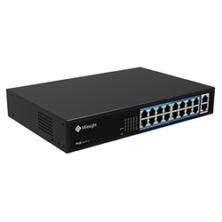 Milesight PoE Switch MS-S0216-GL - Коммутатор, 16X10/100Mbps PoE портов (RJ45) + 2X100Mbps uplink порта