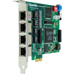 OpenVox DE410E - Цифровая OpenVox карта DE410E (4 потока T1/E1 или J1), слот PCI Express 1.0, с эхоподавлением. интерфейс ISDN PRI E1/T1/J1 