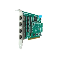 OpenVox DE410P - Цифровая OpenVox карта DE410P (4 потока T1/E1 или J1), слот PCI, с эхоподавлением, интерфейс ISDN PRI E1/T1/J1 