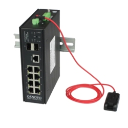 OSNOVO SW-80802/ILS(port 90W,300W) - Промышленный управляемый (L2+) HiPoE коммутатор