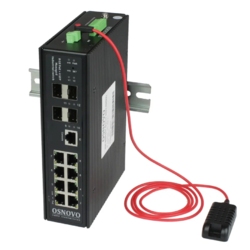OSNOVO SW-80804/ILS(port 90W,300W) - Промышленный управляемый (L2+) HiPoE коммутатор
