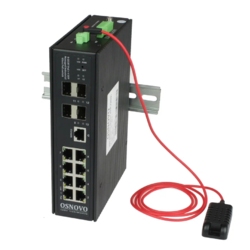 OSNOVO SW-80804/ILS(port 90W,720W) - Промышленный управляемый (L2+) Ultra PoE коммутатор Gigabit Ethernet