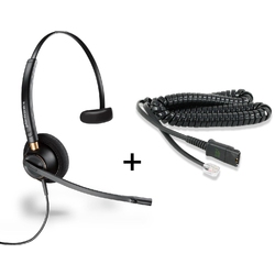 Plantronics EncorePro HW510/U10P-S19 - Телефонная гарнитура в комплекте с переходником Plantronics U10P-S19