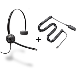 Plantronics EncorePro HW540/A10 - Телефонная гарнитура в комплекте с переходником Plantronics A10