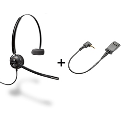 Plantronics EncorePro HW540/QD-2.5 - Телефонная гарнитура в комплекте с переходником Plantronics QD-2.5