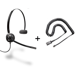 Plantronics EncorePro HW540/U10 - Телефонная гарнитура в комплекте с переходником Plantronics U10