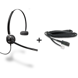 Plantronics EncorePro HW540/U10P-S19 - Телефонная гарнитура в комплекте с переходником Plantronics U10P-S19