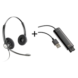 Plantronics Entera BNC HW121N/DA70 - Профессиональная телефонная гарнитура в комплекте с переходником Plantronics DA70