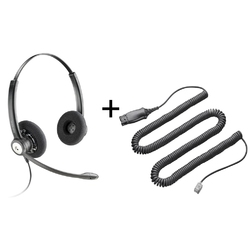 Plantronics Entera BNC HW121N/HIS - Профессиональная телефонная гарнитура в комплекте с переходником Plantronics HIS