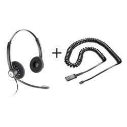 Plantronics Entera BNC HW121N/U10 - Профессиональная телефонная гарнитура в комплекте с переходником Plantronics U10