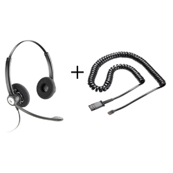 Plantronics Entera BNC HW121N/U10P-S - Профессиональная телефонная гарнитура в комплекте с переходником Plantronics U10P-S