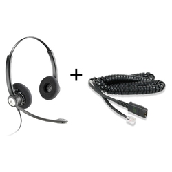 Plantronics Entera BNC HW121N/U10P-S19 - Профессиональная телефонная гарнитура в комплекте с переходником Plantronics U10P-S19