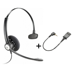 Plantronics Entera NC HW111N/QD2.5-CISCO - Профессиональная телефонная гарнитура в комплекте с переходником Plantronics QD2.5-CISCO