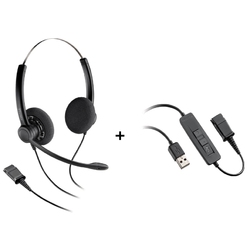 Plantronics Practica SP12-QD/SP-USB - Проводная гарнитура Practica в комплекте с USB-адаптером