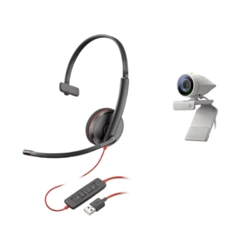 Poly Studio P5 with Blackwire 3210 [USB-A] - Профессиональная веб-камера и проводная гарнитура на одно ухо (Polycom)
