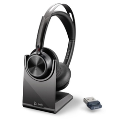 Poly VOYAGER FOCUS 2 UC [214433-01] - Bluetooth гарнитура, с зарядной подставкой, USB-C (Plantronics)