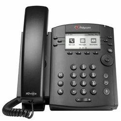 Polycom VVX 300 | 2200-46135-025 - IP-телефон, 6 SIP линий, Polycom HD  Voice, PoE, 2 порта RJ45 10/100, порт RJ9