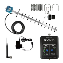 VEGATEL VT-1800-kit (LED) - Комплект, 60 дБ/20 мВт, новый черный корпус со шкалой