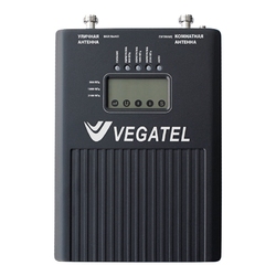 VEGATEL VT3-900E/1800/3G (LED) - Репитер, 75 дБ/200 мВт, обновленный черный корпус с экраном