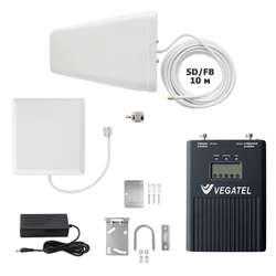 VEGATEL VT3-900L-kit (дом, LED) - Комплект, 80 дБ/320 мВт, корпус со шкалой, ant-8Y + Pi ант., 5D-FB 10м каб.сборка