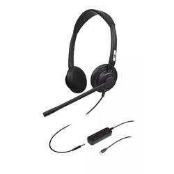 VoiceXpert VXH-700DJ-C - Проводная USB-гарнитура, USB-C и 3.5 мм, регулировка громкости, Mute, 2 динамика