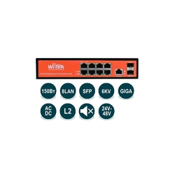 Wi-Tek WI-PMS310GF-Alien - Управляемый гигабитный L2 коммутатор с функцией PoE