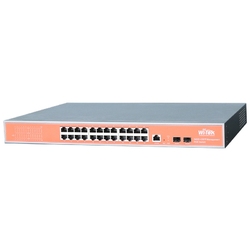 WI-TEK WI-PMS326GF - Управляемый PoE-коммутатор 48V L2 с 24-портовым PoE, 24GE+2SFP