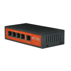 WI-TEK WI-PS105-24V - 5-портовый 24-вольтовый коммутатор PoE с пропускной способностью 100 Мбит / с с 4-портовым PoE