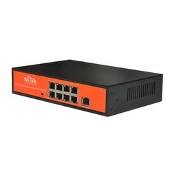 WI-TEK WI-PS109 - 9-портовый 48-вольтовый коммутатор PoE с пропускной способностью 100 Мбит/с