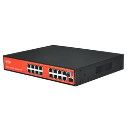 WI-TEK WI-PS118GFR - Коммутатор PoE с 16-портовым PoE