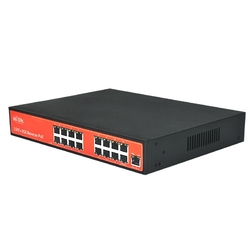 WI-TEK WI-PS118GR - Коммутатор PoE с 16-портовым PoE, 16FE + 2Gigabit 24V