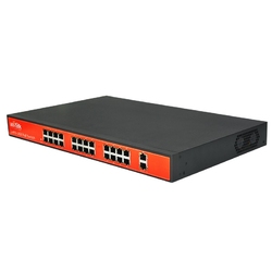 WI-TEK WI-PS126G - 24FE + 2Gigabit 48V PoE Switch с 24-портовым PoE