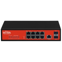 WI-TEK WI-PS310GF-Alien - Коммутатор 8GE + 2SFP Порты 24-48V PoE с 8-портовым PoE