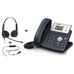 Yealink SIP-T21 E2/Jabra BIZ 1500 Duo QD[1519-0154] - IP-телефон в комплекте с гарнитурой Jabra BIZ 1500 Duo QD
