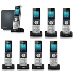 SIP DECT база Yealink W60B + 8 DECT трубок W56H