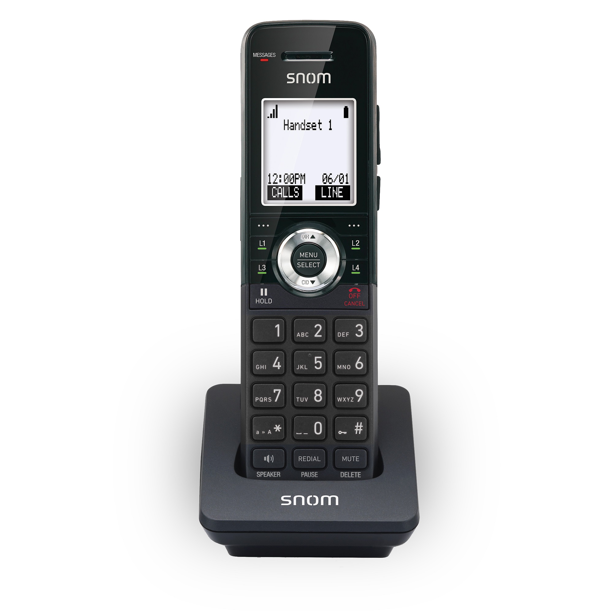 Кле м. Дополнительная SIP-DECT радиотрубка. DECT_4. Беспроводной SIP-DECT телефон. Snom 320