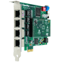 OpenVox DE410E - Цифровая OpenVox карта DE410E (4 потока T1/E1 или J1), слот PCI Express 1.0, с эхоподавлением. интерфейс ISDN PRI E1/T1/J1 