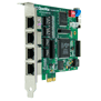 OpenVox D410E - VOIP плата, 4 портовая T1/E1/J1 PCI express 1.0